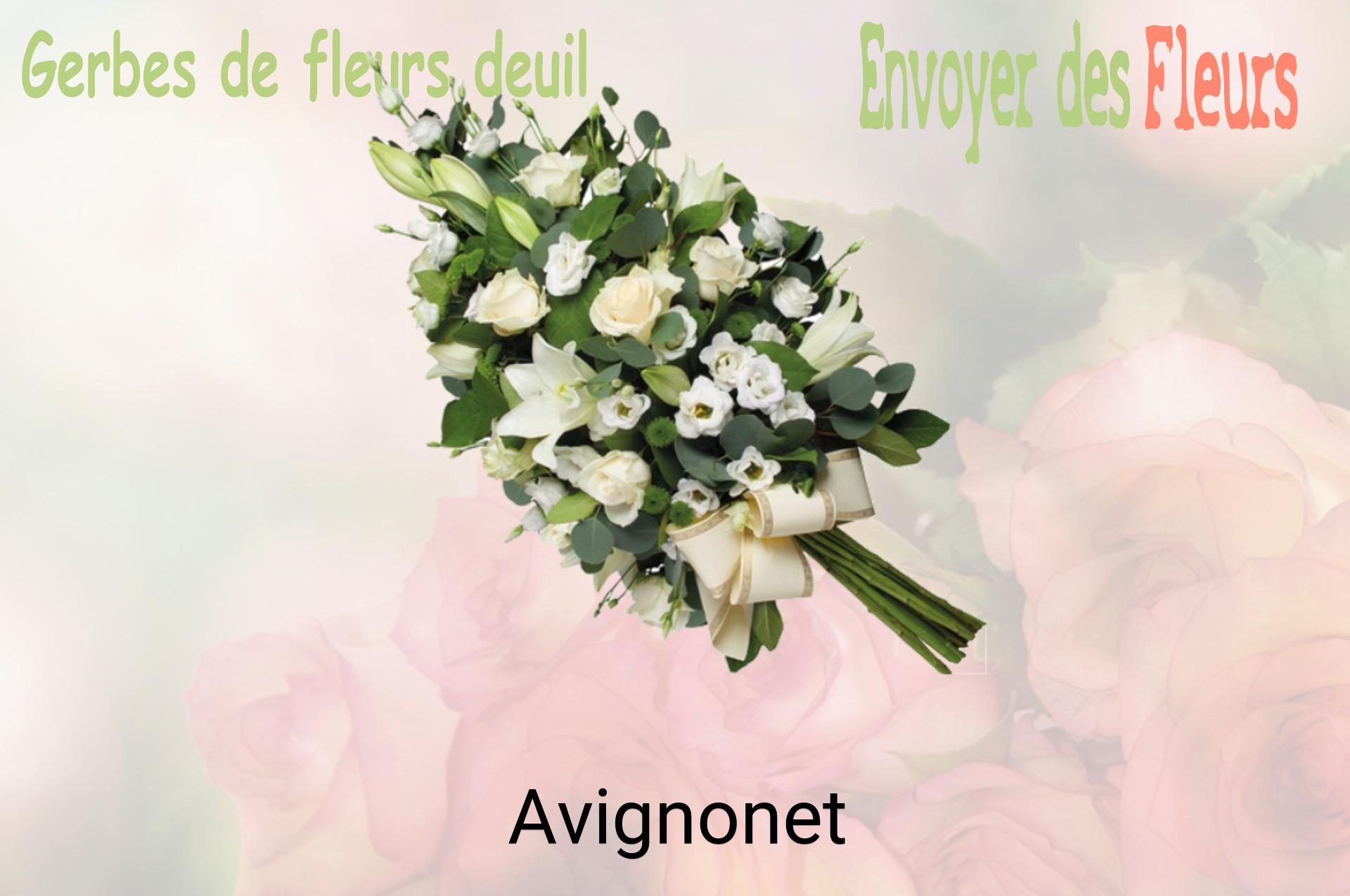 Gerbe de fleurs de deuil livrée à Avignonet